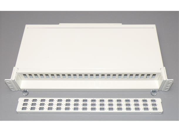 48 Fiber patchpanel Serie-E E2000 hvit 1,5U Ericsson type 19"/ETSI